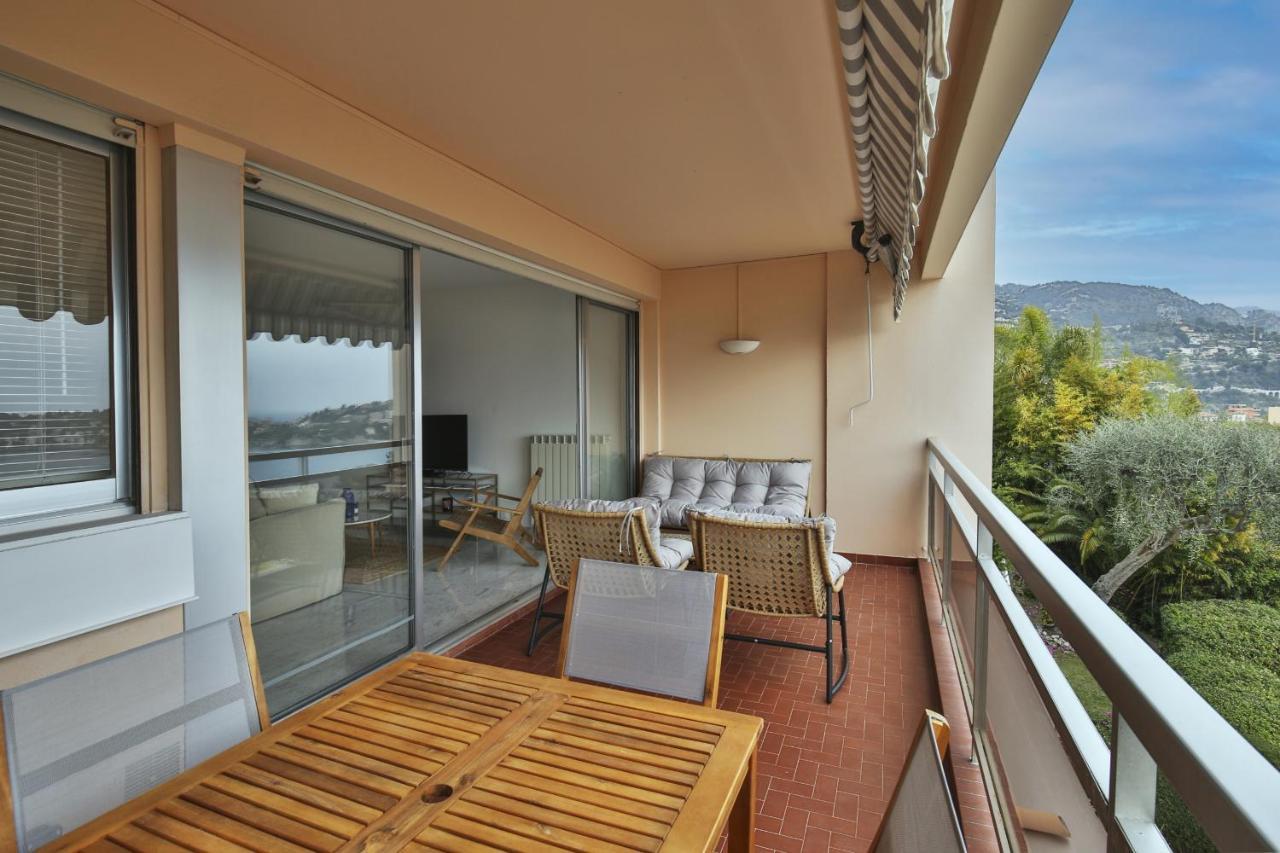 Sublime Appartement Vue Mer. Parking/Piscine/Clim Villefranche-sur-Mer Dış mekan fotoğraf